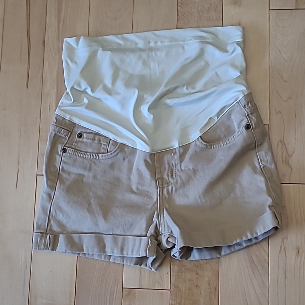 Pink Blue maternity women's size medium maternity shorts